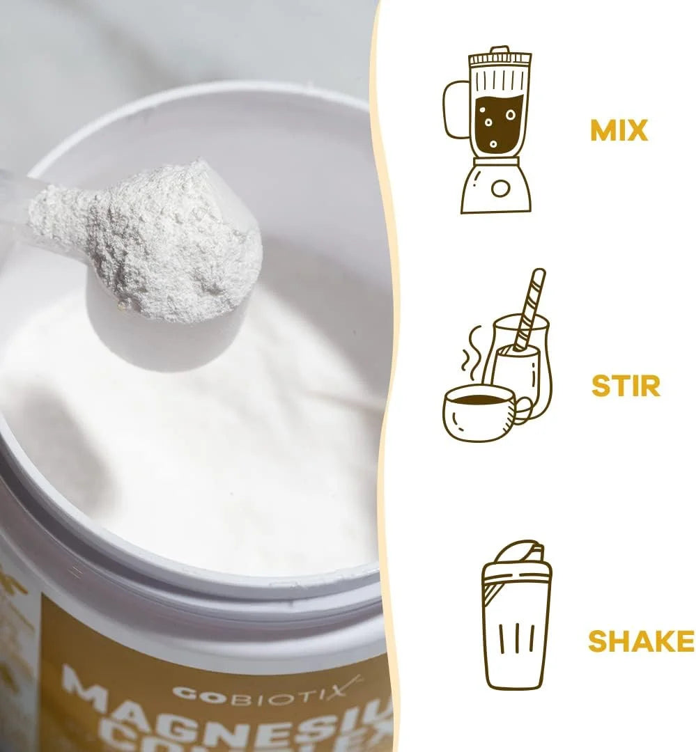 Magnesium Complex Powder Glycinate & Citrate for Sleep, Stress and Digestion, Honey Citrus, 60 Servings