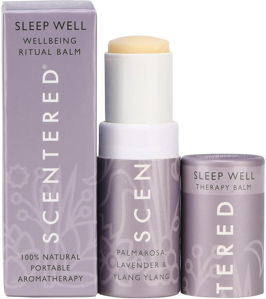 Aromatherapy Balm Stick - Sleep Well Lavender Essential Oil Roll on to Help Sleep - All Natural Sleep Aid with Palmarosa & Ylang Ylang - Aromatherapy Gifts for Women