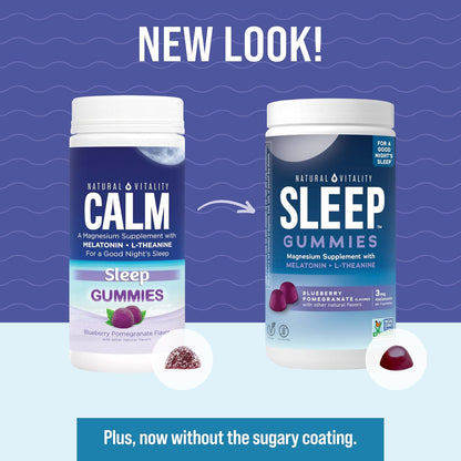 SLEEP Gummies, Magnesium Supplement with Melatonin and L-Theanine, Vegan, Gluten Free, Helps the Body Ease into Sleep, Blueberry Pomegranate 120 Count