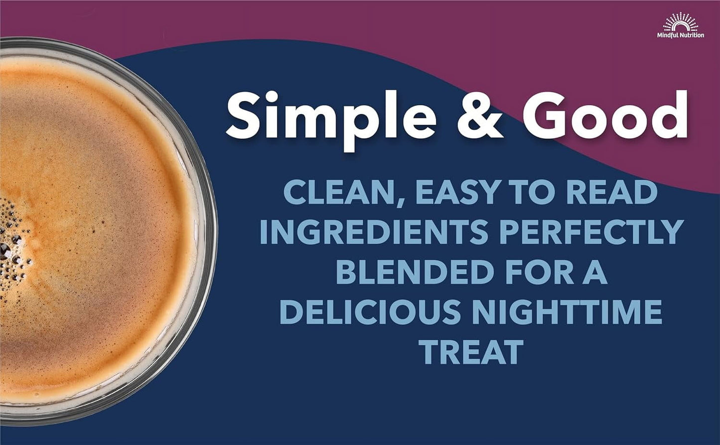 Mindful Evening Cocoa Mix Natural Sleep Aid, Melatonin 3Mg, L-Theanine, GABA Supplements