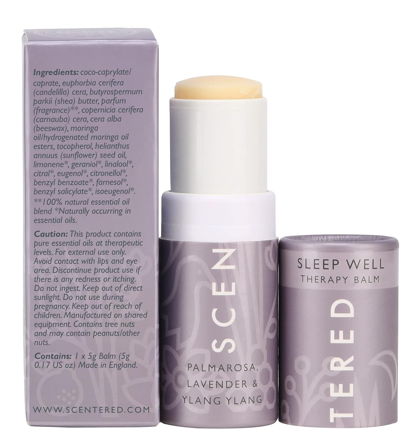 Aromatherapy Balm Stick - Sleep Well Lavender Essential Oil Roll on to Help Sleep - All Natural Sleep Aid with Palmarosa & Ylang Ylang - Aromatherapy Gifts for Women
