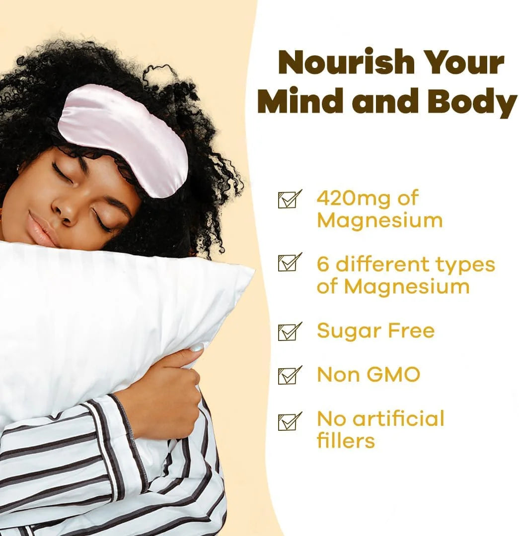 Magnesium Complex Powder Glycinate & Citrate for Sleep, Stress and Digestion, Honey Citrus, 60 Servings