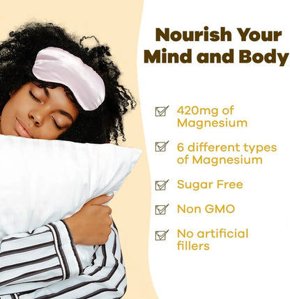 Magnesium Complex Powder Glycinate & Citrate for Sleep, Stress and Digestion, Honey Citrus, 60 Servings