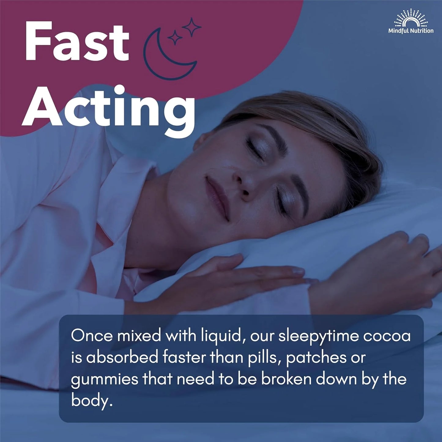 Mindful Evening Cocoa Mix Natural Sleep Aid, Melatonin 3Mg, L-Theanine, GABA Supplements